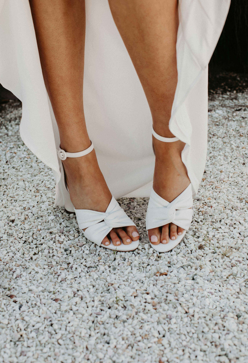 IVORY leather bridal shoes