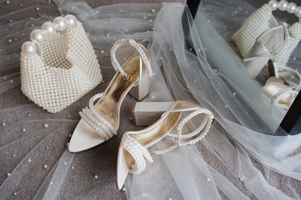 Open toe wedding shoes