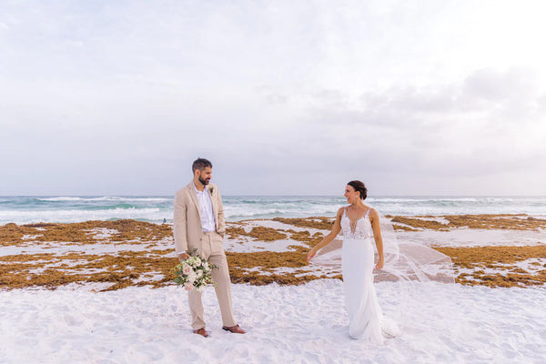 Beach wedding groom attire