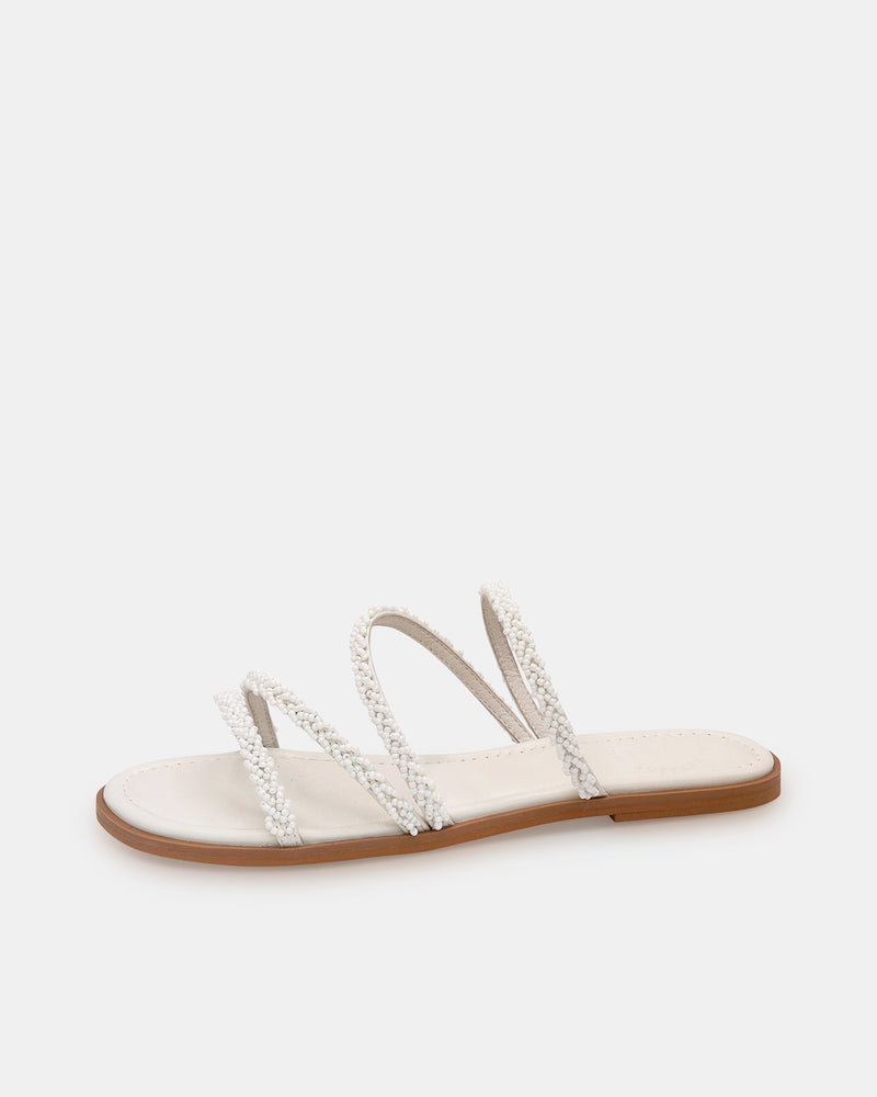 Flat beaded Bridal Shoe Sandal