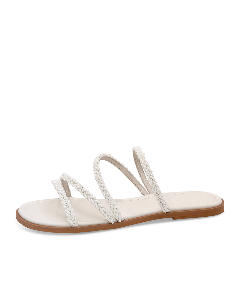 Flat beaded Bridal Shoe Sandal