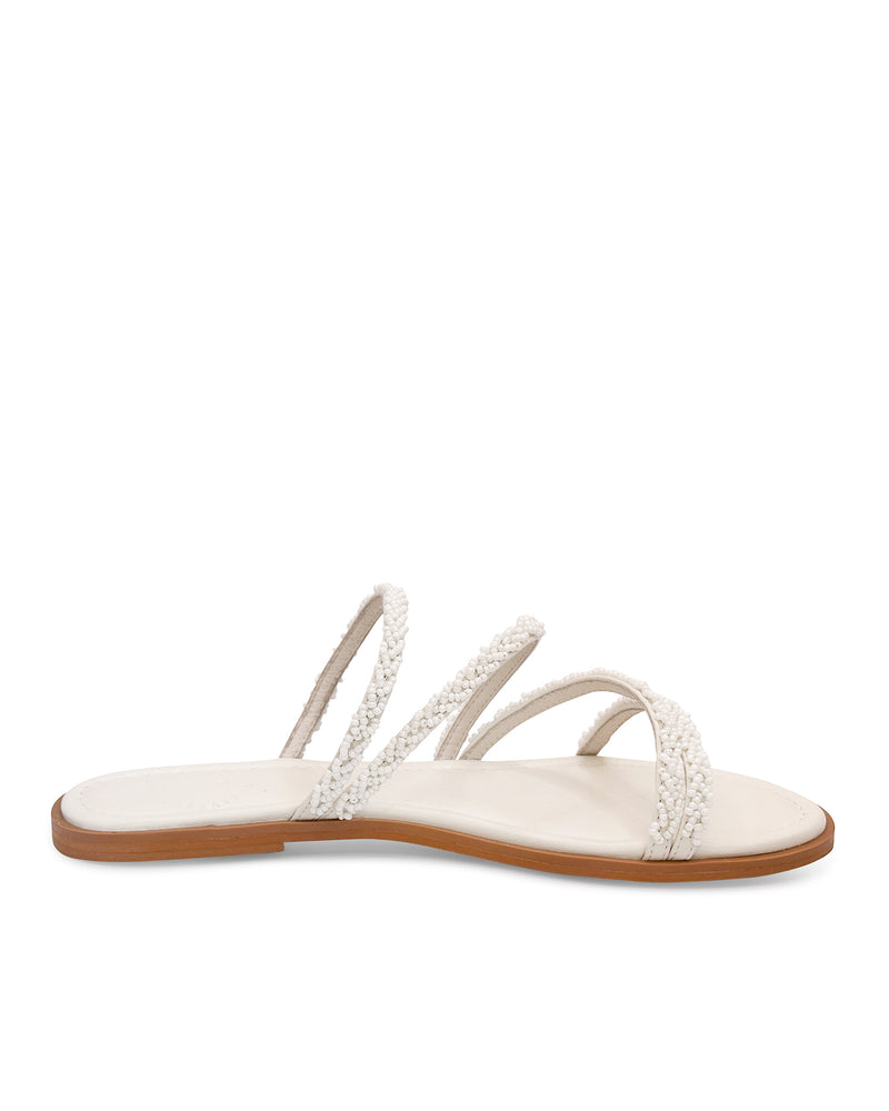 Flat beaded Bridal Shoe Sandal