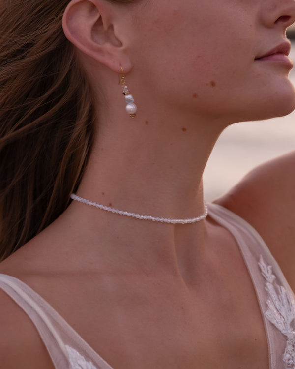 CLEAR CRYSTAL CHOKER NECKLACE for the bride