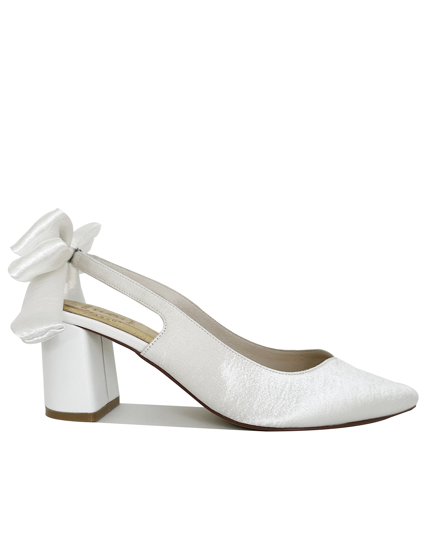 Closed Toe Bridal Shoes with comfortable block heel and bows