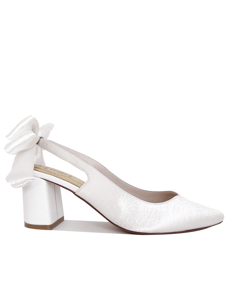 Closed Toe low heel Bridal Shoes