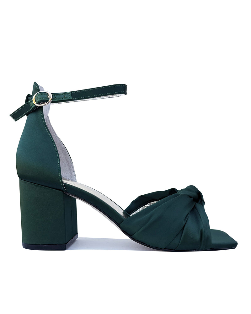 Emerald green bridal shoes