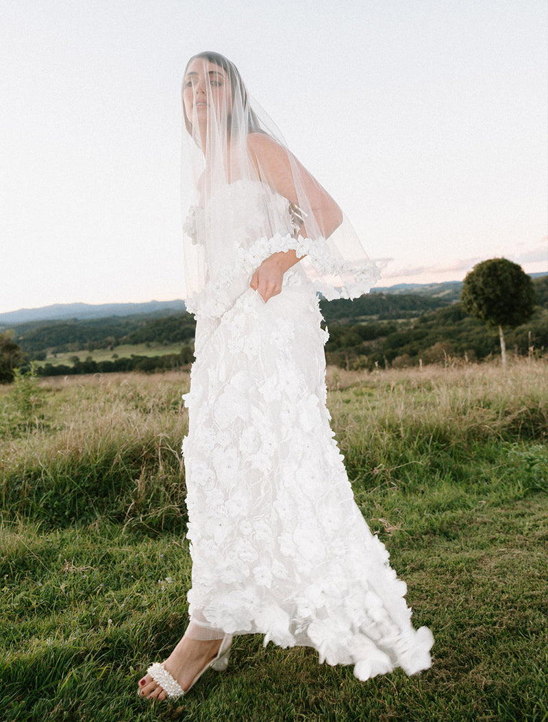 Lace and pearl wedding shoes shop