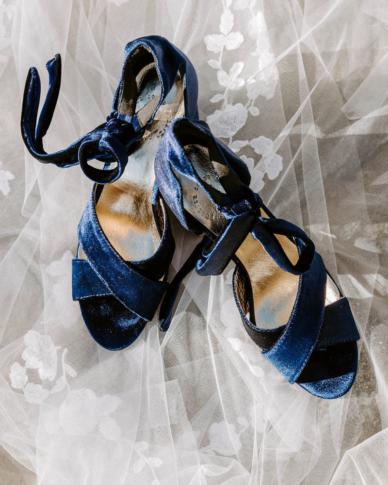 Navy Blue Bridal Shoes