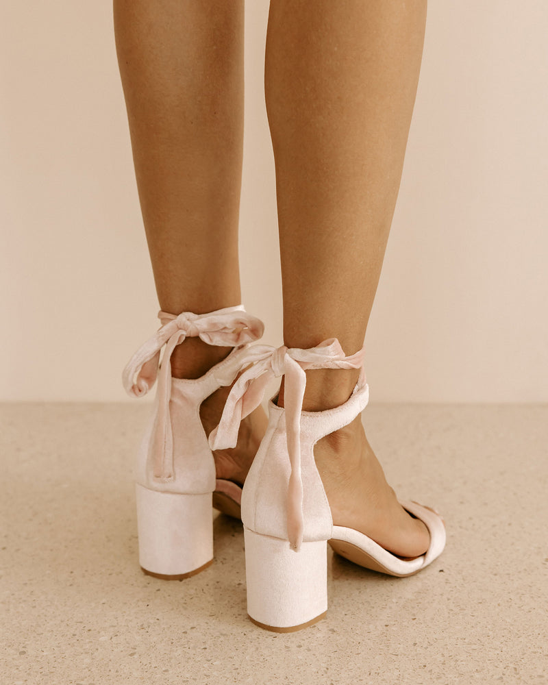 Theyaa Light Pink Square-Toe High Heel Sandals | Sandals heels, Heels, High heel  sandals
