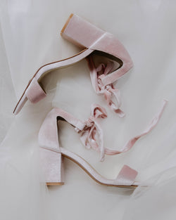 Pink velvet sister HEELS - SAMPLE SIZE 38 - FINAL SALE