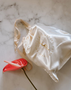 Satin shoe bag
