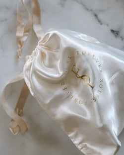 Ivory Satin Shoe Dust bag