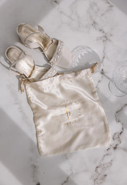 Satin shoe bag