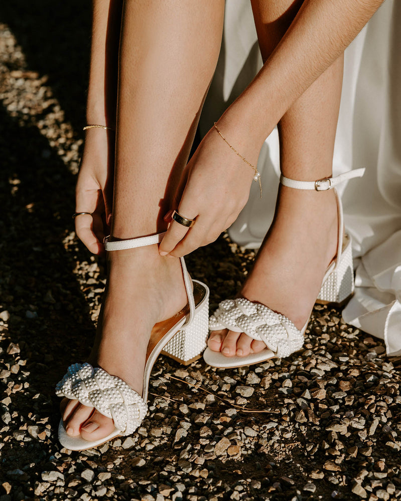 ASOS Holy Grail Bridal Embellished Heeled Sandals Ivory NWB size US 6 | eBay