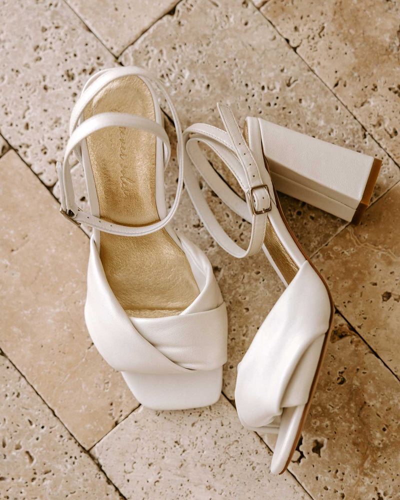 Bridal Shoes Cross Front Pearl Design Stylish Brides Platform Sole Wedding  Shoe - Etsy