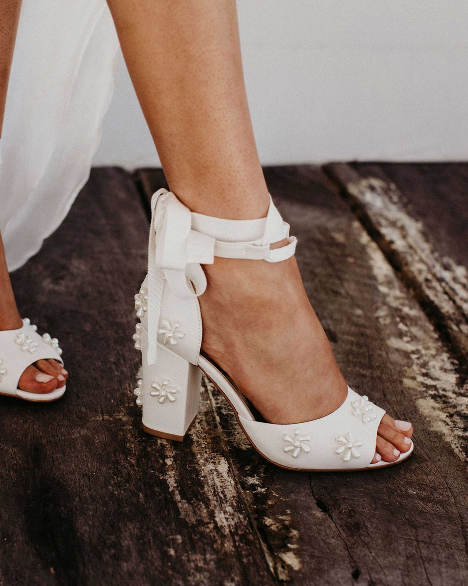 Pearl bridal heels on sale