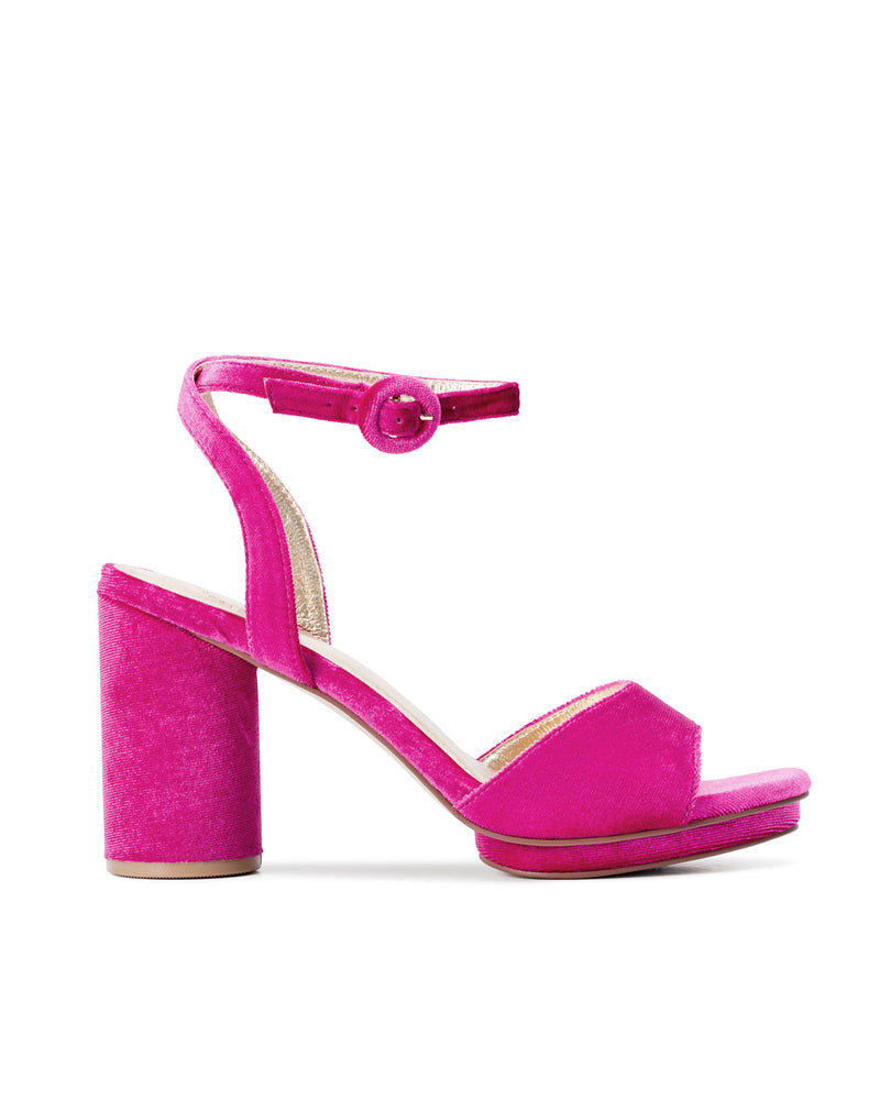 Hot pink platforms with peep toe for hens party, bachelorette parties ...